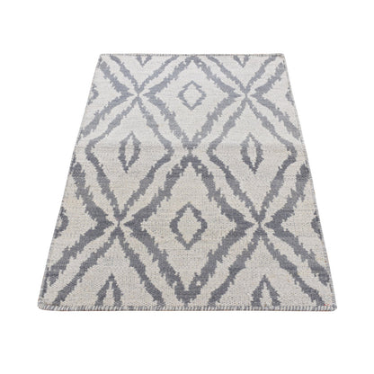 Flat Weave Wool Hand Woven Rug Grey No Border 2.0X3.3 -O087848
