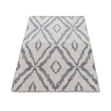 Flat Weave Wool Hand Woven Rug Grey No Border 2.0X3.3 -O087848