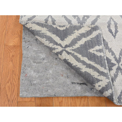 Flat Weave Wool Hand Woven Rug Grey No Border 2.0X3.3 -O087848
