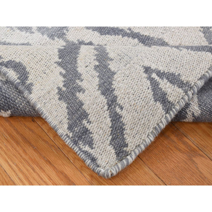 Flat Weave Wool Hand Woven Rug Grey No Border 2.0X3.3 -O087848