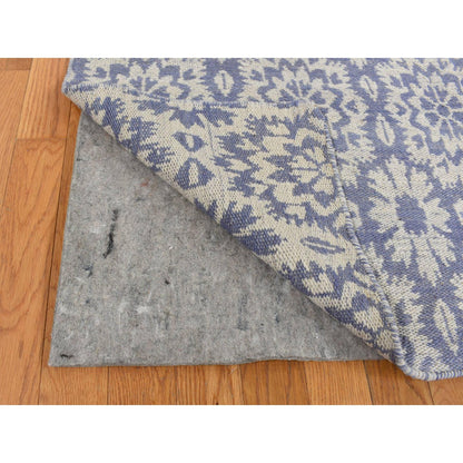 Flat Weave Wool Hand Woven Rug Purple No Border 5.3X7.5 -O087853