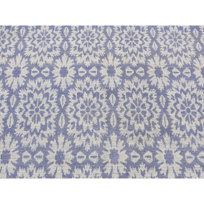Flat Weave Wool Hand Woven Rug Purple No Border 5.3X7.5 -O087853