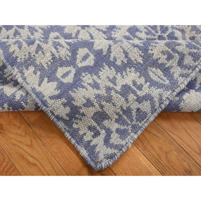Flat Weave Wool Hand Woven Rug Purple No Border 5.3X7.5 -O087855