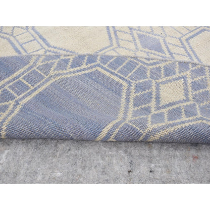 Flat Weave Wool Hand Woven Rug Ivory No Border 9.8X9.8 -O087862