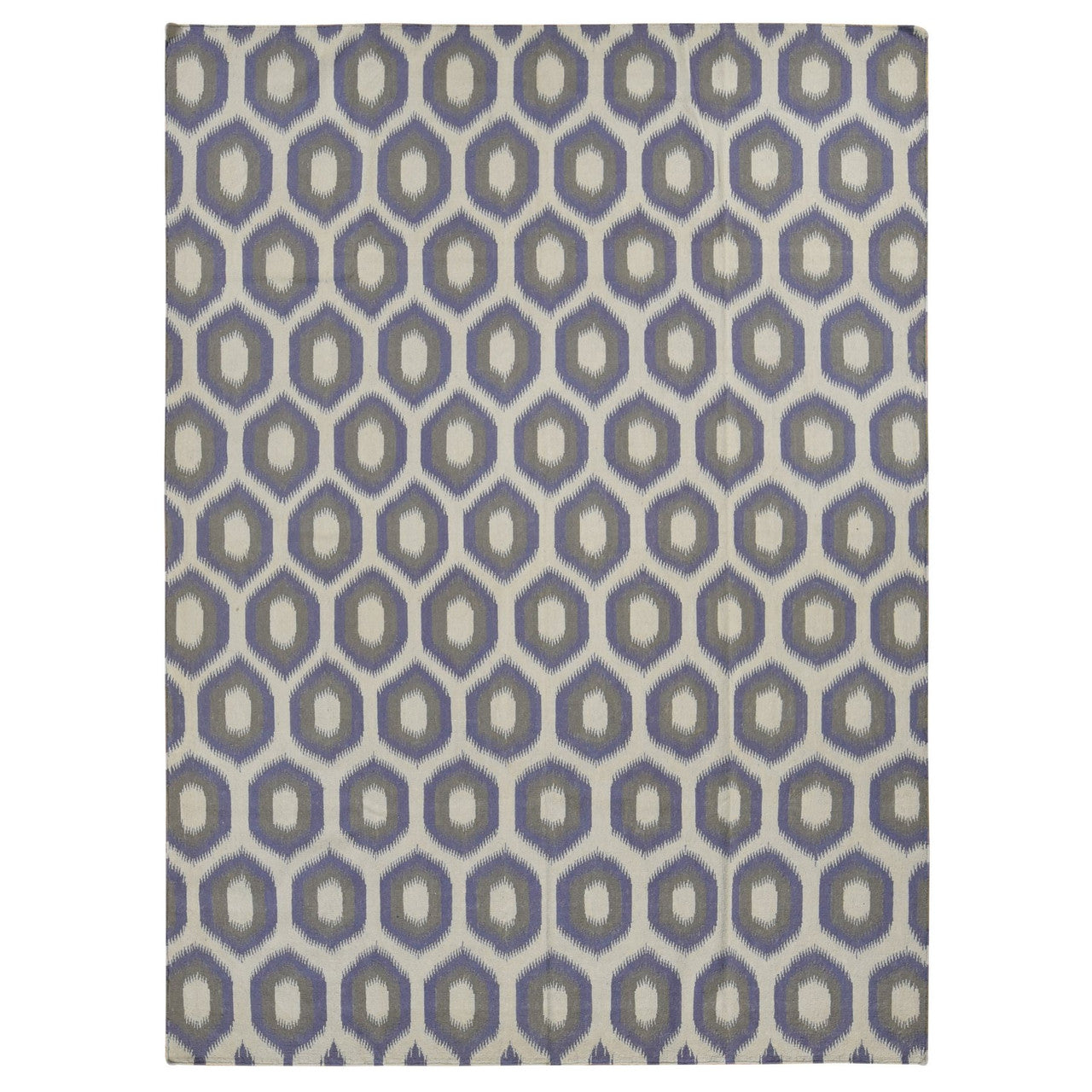 Flat Weave Wool Hand Woven Rug Purple None 8.10X12.2 -O087869