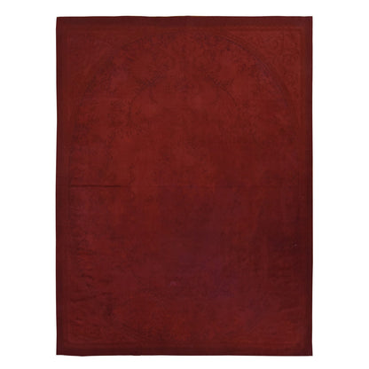 Flat Weave Wool Hand Woven Rug Red Red 7.8X10.3 -O087892