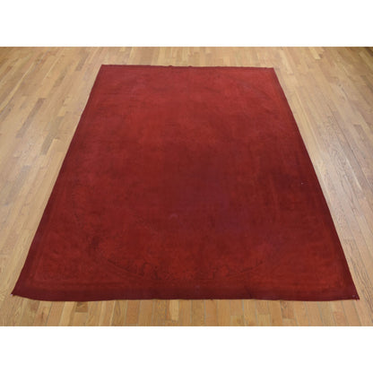 Flat Weave Wool Hand Woven Rug Red Red 7.8X10.3 -O087892