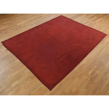 Flat Weave Wool Hand Woven Rug Red Red 7.8X10.3 -O087892