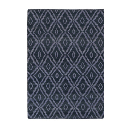 Flat Weave Wool Hand Woven Rug Black No Border 5.2X7.5 -O087902