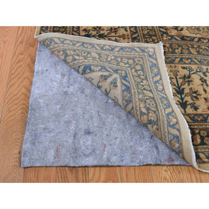 Fine Oriental Wool Hand Knotted Rug Brown Brown 10.8X20.5 -O087903