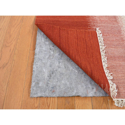 Flat Weave Wool Hand Woven Rug Ivory No Border 8.0X10.2 -O087910