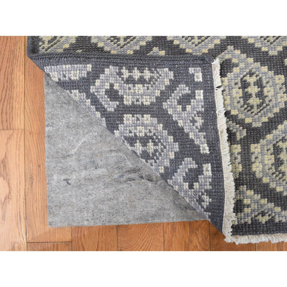 Oushak And Peshawar Wool Hand Knotted Rug Grey Gray 2.0X3.0 -O087922
