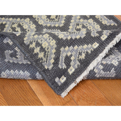 Oushak And Peshawar Wool Hand Knotted Rug Grey Gray 2.0X3.0 -O087922