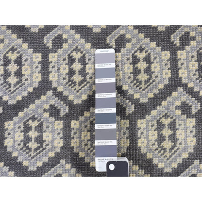 Oushak And Peshawar Wool Hand Knotted Rug Grey Gray 2.0X3.0 -O087922