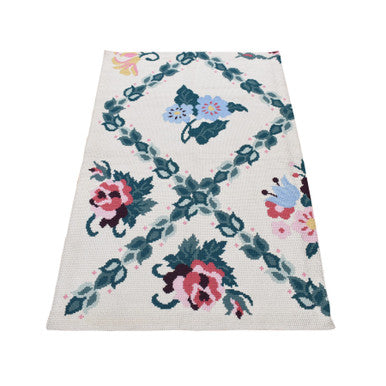 Flat Weave Wool Hand Stitched Rug Ivory No Border 3.0X4.7 -O087928