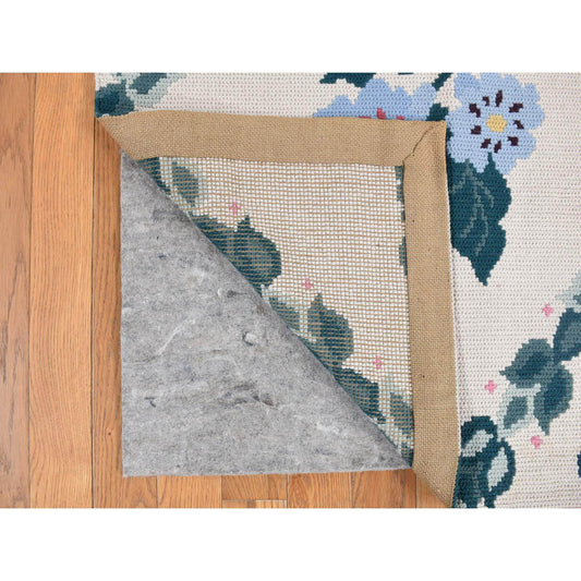 Flat Weave Wool Hand Stitched Rug Ivory No Border 3.0X4.7 -O087928