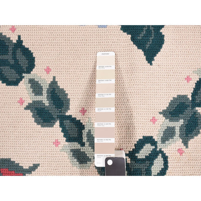 Flat Weave Wool Hand Stitched Rug Ivory No Border 3.0X4.7 -O087928