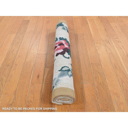 Flat Weave Wool Hand Stitched Rug Ivory No Border 3.0X4.7 -O087928