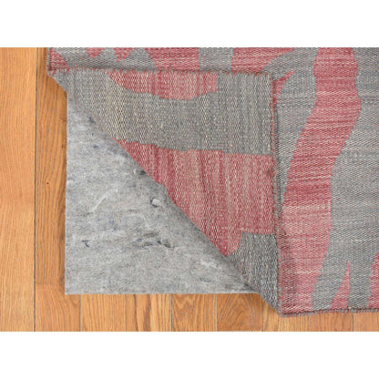 Flat Weave Wool Hand Woven Rug Grey No Border 4.0X6.0 -O087929