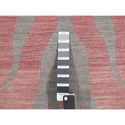 Flat Weave Wool Hand Woven Rug Grey No Border 4.0X6.0 -O087929