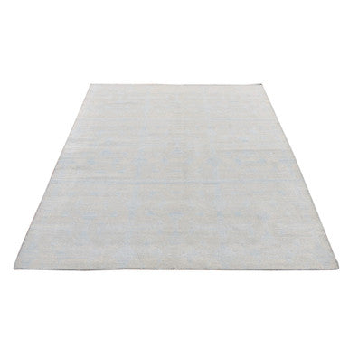 Flat Weave Wool Hand Woven Rug Blue No Border 5.0X6.10 -O087932