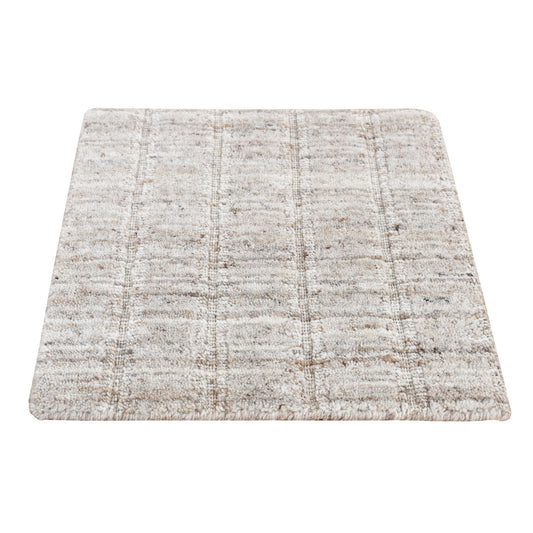 Modern and Contemporary Wool Hand Loomed Rug Grey No Border 1.5X1.6 -O087941