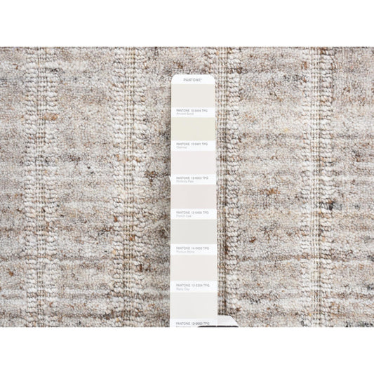 Modern and Contemporary Wool Hand Loomed Rug Grey No Border 1.5X1.6 -O087941