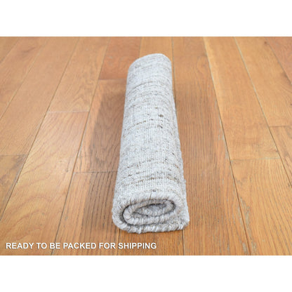 Modern and Contemporary Wool Hand Loomed Rug Grey No Border 1.5X1.6 -O087941