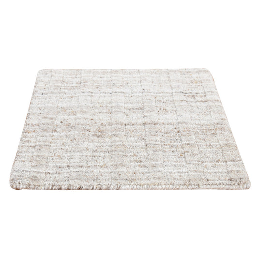 Modern and Contemporary Wool Hand Loomed Rug Grey No Border 1.6X1.6 -O087943