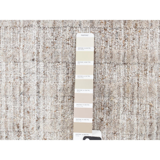 Modern and Contemporary Wool Hand Loomed Rug Grey No Border 1.6X1.6 -O087943