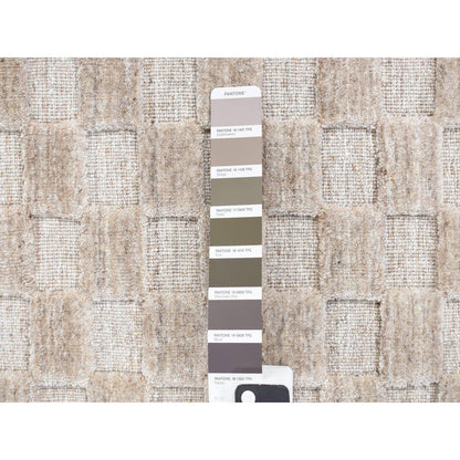 Modern and Contemporary Wool Hand Loomed Rug Grey No Border 1.6X1.6 -O087944