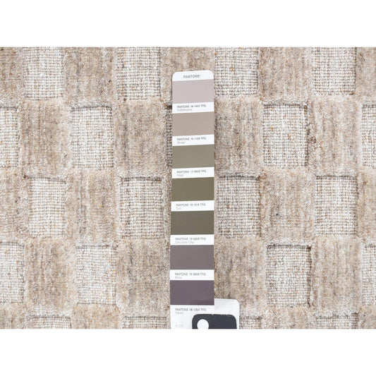 Modern and Contemporary Wool Hand Loomed Rug Grey No Border 1.6X1.6 -O087944