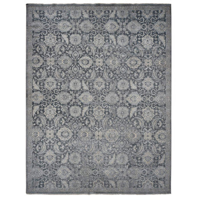 Oushak And Peshawar Wool & Silk Hand Knotted Rug Grey Gray 12.0X15.8 -O087953