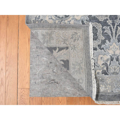 Oushak And Peshawar Wool & Silk Hand Knotted Rug Grey Gray 12.0X15.8 -O087953