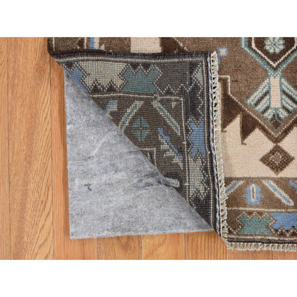 Tribal & Geometric Wool Hand Knotted Rug Brown Brown 2.9X4.6 -O087956