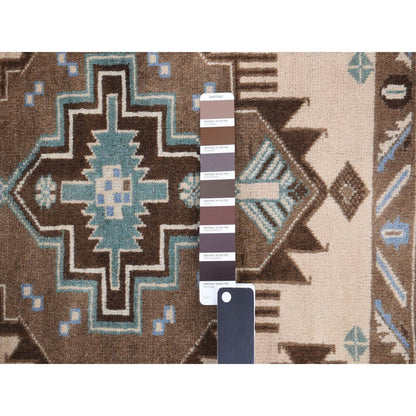 Tribal & Geometric Wool Hand Knotted Rug Brown Brown 2.9X4.6 -O087956