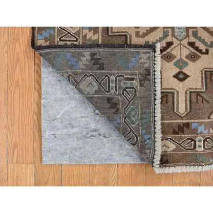 Tribal & Geometric Wool Hand Knotted Rug Brown Brown 3.0X5.2 -O087959