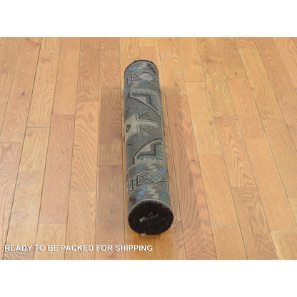 Tribal & Geometric Wool Hand Knotted Rug Brown Brown 3.0X5.2 -O087959