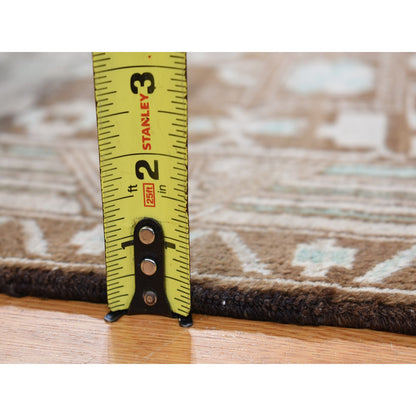 Tribal & Geometric Wool Hand Knotted Rug Brown Brown 2.9X3.9 -O087960