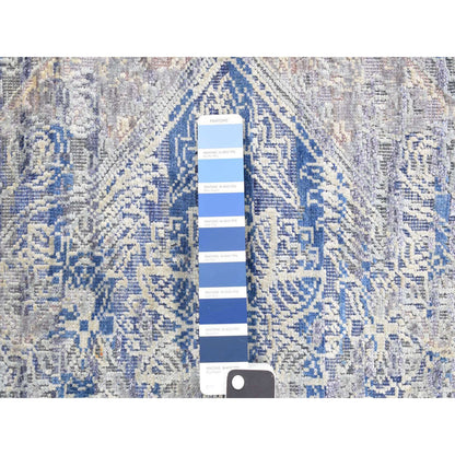 Modern and Contemporary Wool & Silk Hand Knotted Rug Blue 2.0x3.1 -O087972