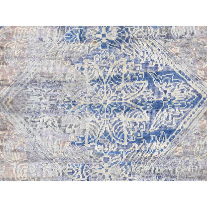 Modern and Contemporary Wool & Silk Hand Knotted Rug Blue 2.0x3.1 -O087972
