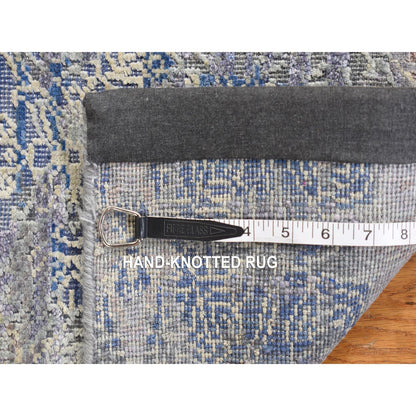 Modern and Contemporary Wool & Silk Hand Knotted Rug Blue 2.0x3.1 -O087972