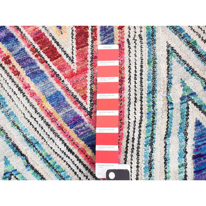 Modern and Contemporary Wool & Silk Hand Knotted Rug Red No Border 2.0X3.3 -O087974