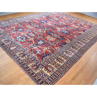 Kazak Wool Hand Knotted Rug Red Ivory 15.9X19.10 -O087978
