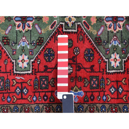 Tribal & Geometric Wool Hand Knotted Rug Red Blue 3.4X4.4 -O087979