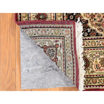 Fine Oriental Wool Hand Knotted Rug Red White 5.0X12.9 -O087985
