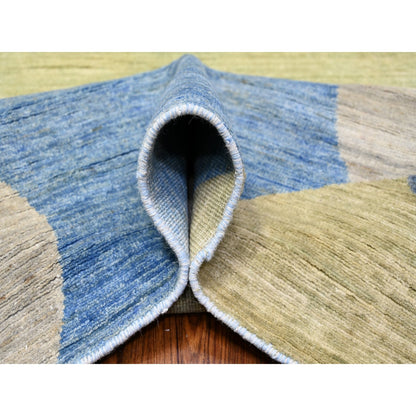 Modern and Contemporary Wool Hand Knotted Rug Blue No Border 8.2X9.7 -O088009