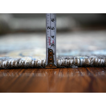 Oushak And Peshawar Wool Hand Knotted Rug Black No Border 3.11X12.0 -O088031