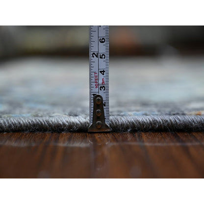 Oushak And Peshawar Wool Hand Knotted Rug Black No Border 4.1X11.11 -O088033