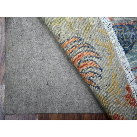 Oushak And Peshawar Wool Hand Knotted Rug Grey No Border 5.1X5.3 -O088036